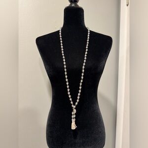 Chan Luu Beaded Longline Tassle Necklace